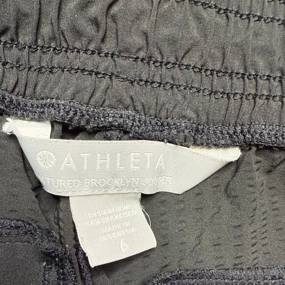 Athleta Black Brooklyn Textured Joggers Size 6 - Picture 7 of 7